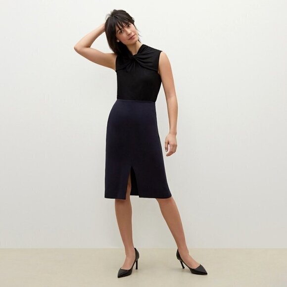 M.M.LaFleur | Greenpoint Skirt In Galaxy Blue - Picture 1 of 7